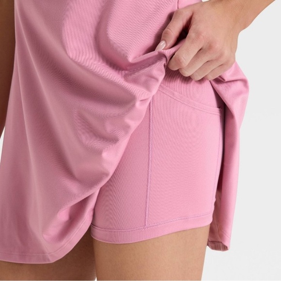 All in Motion Pink Halter Mini Dress - Picture 3 of 3